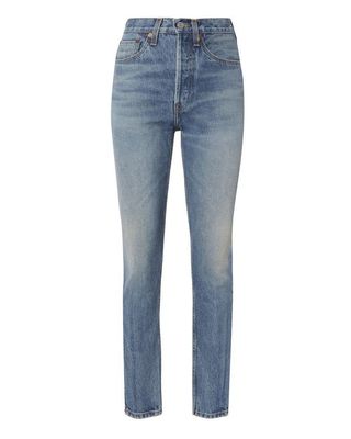Re/Done + High-Rise Straight Leg Jeans