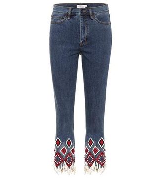 Tory Burch + Mia Embellished Jeans