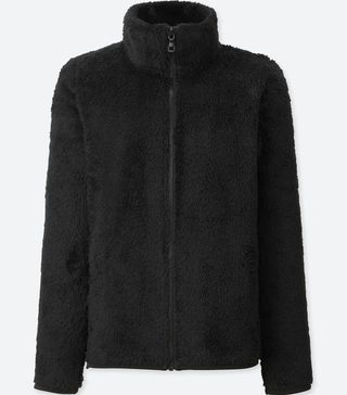 Uniqlo + Fluffy Yarn Fleece Full-Zip Jacket in Black