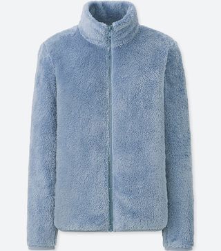 Uniqlo + Fluffy Yarn Fleece Full-Zip Jacket in Blue