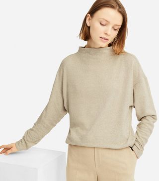 Uniqlo + Soft Knitted Fleece High-Neck Long Sleeve T-Shirt