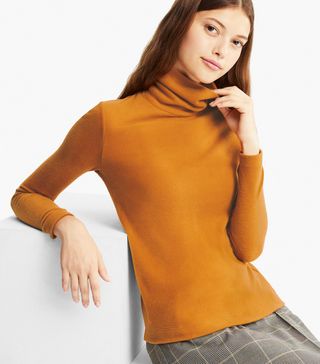 Uniqlo + Heattech Fleece Turtleneck Long-Sleeve T-Shirt