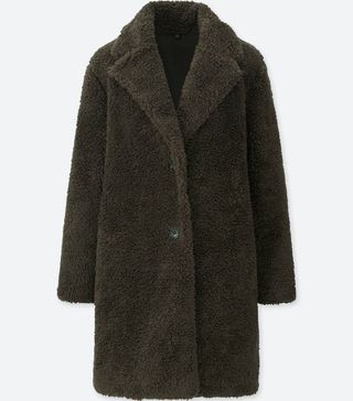 Uniqlo + Pile-Lined Fleece Long-Sleeve Tailored Coat