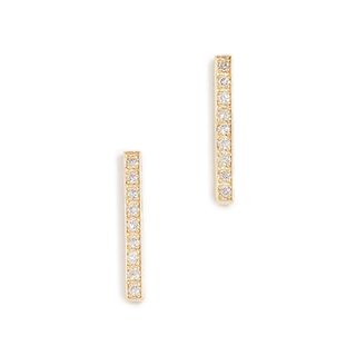 Jennifer Meyer Jewelry + 18k Gold Bar Diamond Stud Earrings