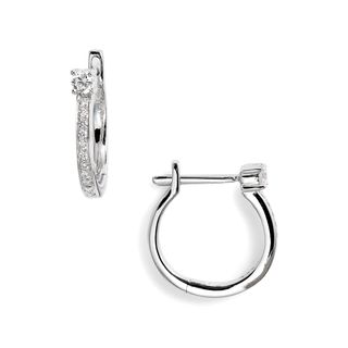 Bony Levy + Diamond Hoop Earrings