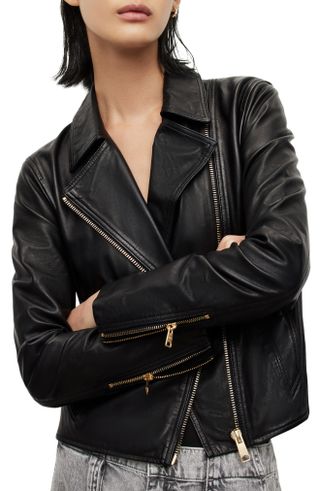 AllSaints + Vela Leather Biker Jacket