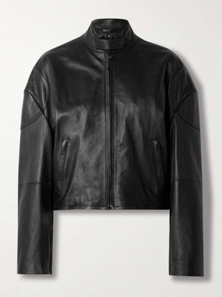 ACNE Studios + Cropped Leather Biker Jacket
