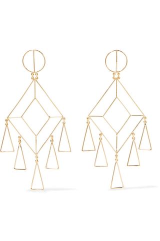 Mercedes Salazar + Gold-Plated Earrings