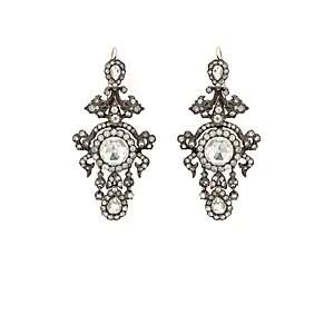 Stephanie Windsor Antiques + Crystal-Embellished Chandelier Earrings
