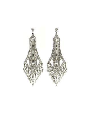Ben-Amun + Deco Chandelier Crystal Drop Earrings