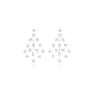 Jennifer Behr + Swarovski Crystal Silver-Tone Chandelier Earrings