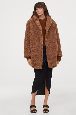 H&M + Faux Fur Teddy Bear Coat