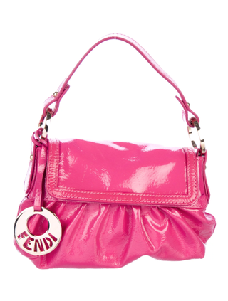 Fendi + Pink Patent Leather Mini Chef Flap Bag