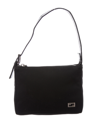 Fendi + Black Neoprene Handle Bag