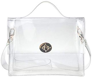 Women's Satchel PVC Transparent Messenger Shoulder Handbag