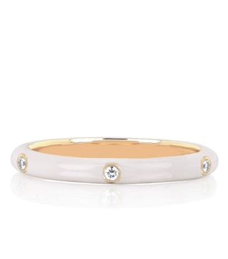 Stephanie Gottlieb + 3 Diamond Enamel Stack Ring