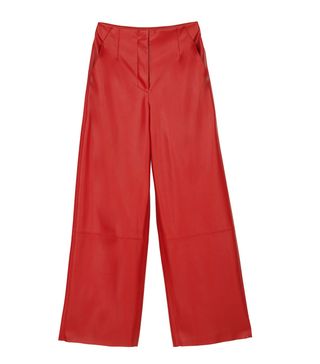 Nanushka + Wide-Leg Pants Red