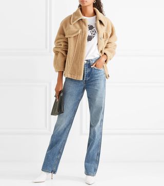 Re/Done + Originals Distressed High-Rise Straight-Leg Jeans