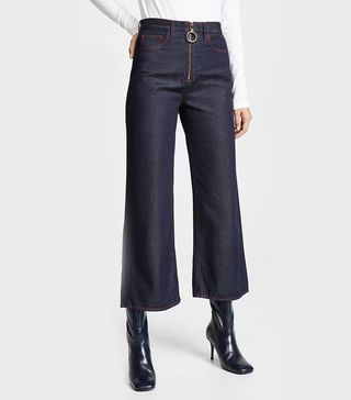 M.i.h Jeans + Caron Wideleg Jeans With Contrast Stitching