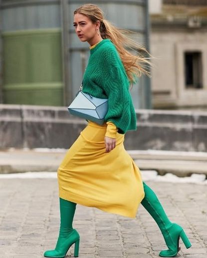 These 15 Green Sweater Outfits Will Brighten Up Your Winter | Who What Wear