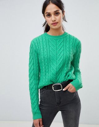 Bershka + Cable Knit Sweater