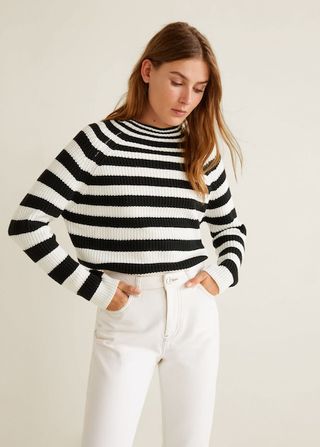 Mango + Striped Cotton Sweater