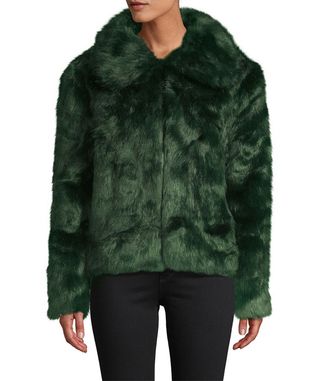C&C + Emerald Faux Fur Jacket