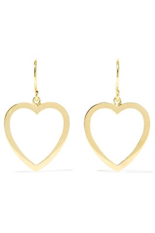 Jennifer Meyer + Open Heart 18-Karat Gold Earrings