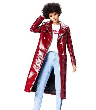 Find + Red Patent Trench Coat