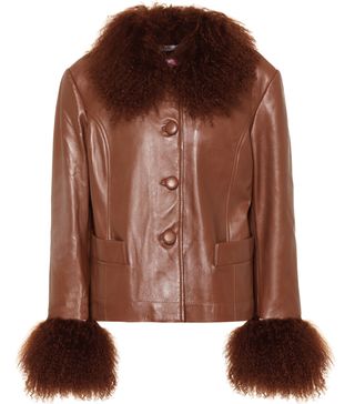 Saks Potts + Dorthe Fur-Trimmed Leather Jacket
