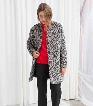 & Other Stories + Leopard Boxy Coat