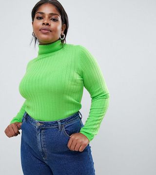 ASOS Curve + Roll Neck Crop Sweater