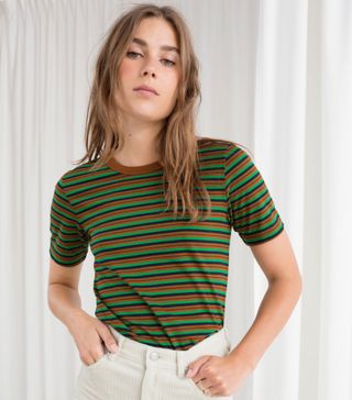 & Other Stories + Cotton Striped Ringer Tee