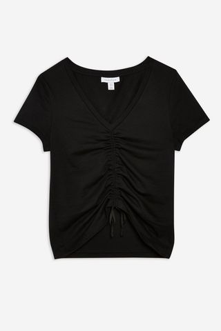 Topshop + Ruched-Front T-Shirt