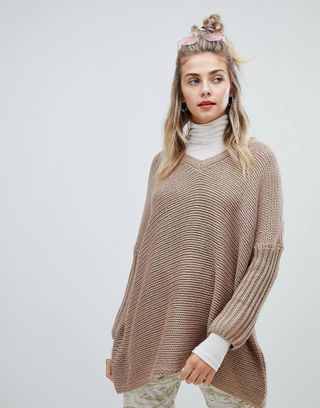 Noisy May + Deep V-neck Oversize Sweater