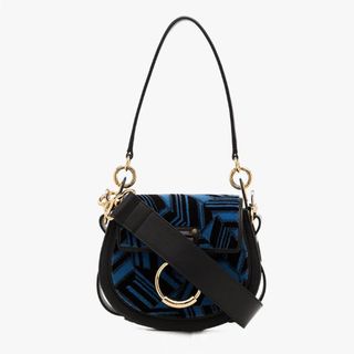 Chloé + Leather Tess Small Embroidered Shoulder Bag