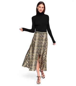 Zara + Snake Print Skirt