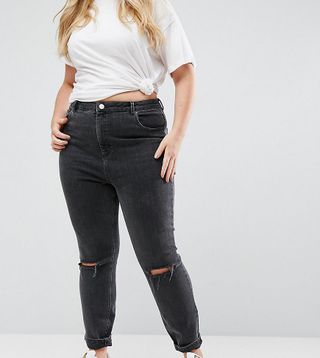ASOS Curve + Farleigh High-Waist Mom Jeans