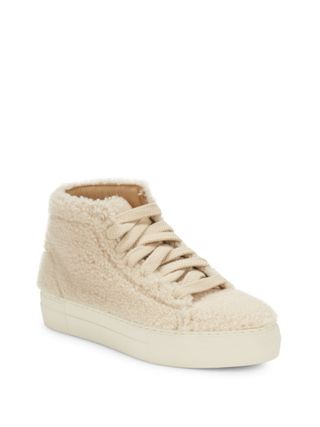 Helmut Lang + Hi-Top Shearling Sneakers