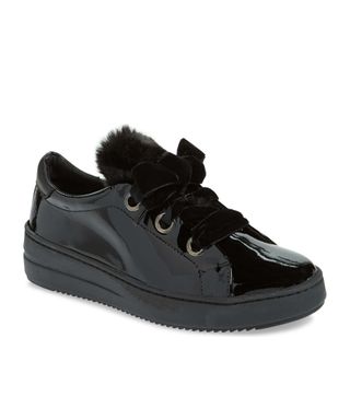 The Flexx + Groove Faux-Shearling Trim Sneakers