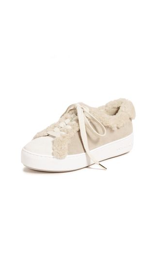 Michael Michael Kors + Poppy Lace Up Shearling Sneakers