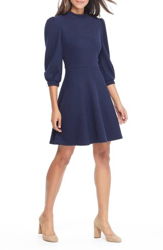 Gal Meets Glam Collection + Maggie Texture Knit Fit and Flare Dress