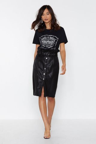 Nasty Gal + Cat's Out the Paperbag Faux Leather Skirt