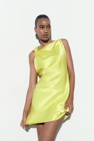 Zara + Satin-Effect Dress