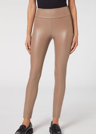 Calzedonia + Thermal Leather Effect Leggings
