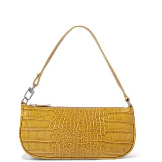 By Far + Rachel Croc-Effect Leather Shoulder Bag