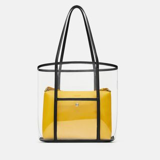 Zara + Vinyl Tote Bag With Inner Crossbody Bag