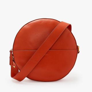 John Lewis & Partners + Miller Leather Large Circle Shoulder Bag