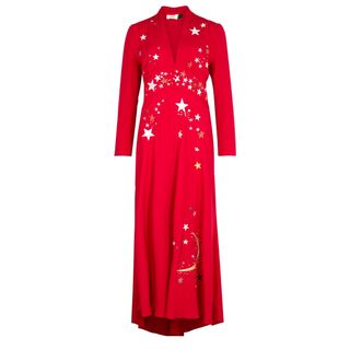 Rixo London + Margo Star-Embroidered Midi Dress