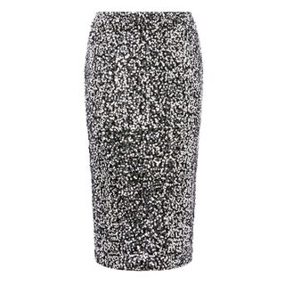 Warehouse + Velvet Sequin Midi Skirt